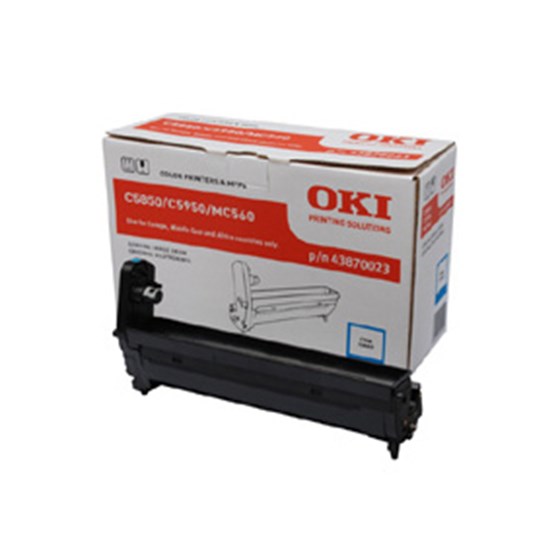 OKI C5850/5950/MC560 C (43870023) tromle, cyan, Original 20000 print Billede af OKI C5850/5950/MC560 C (43870023) tromle, cyan, Original 20000 print