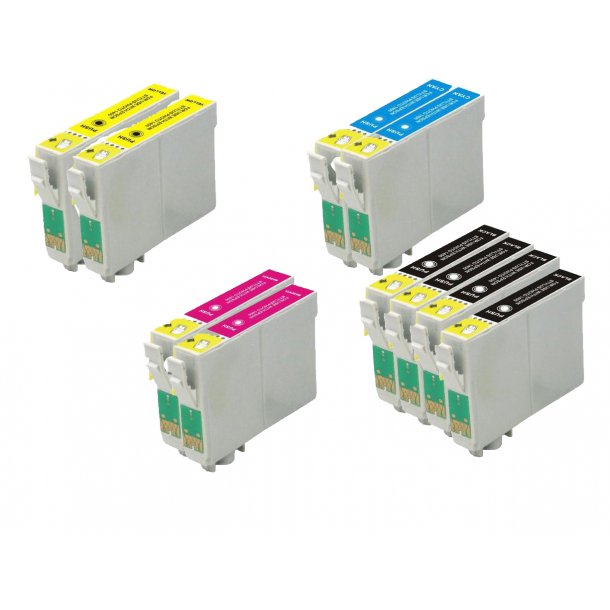 Epson T1001/T1002/T1003/T1004 combo pack 10 stk blækpatron BK/C/M/Y 237,2 ml