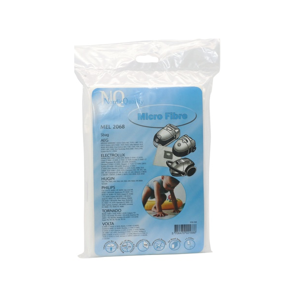 Nordic Quality, Støvsugerposer, MEL 2068, 5 stk. + 1 filter Nordic Quality Pixojet Norge