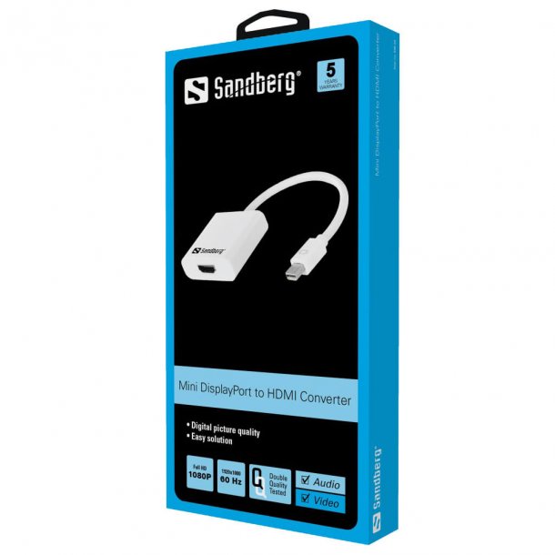 Sandberg omformer Mini DisplayPort>HDMI Sandberg Pixojet Nordic Quality Pixojet Norge