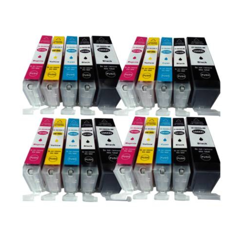 Canon Pgi 580cli 581 Xxl Combo Pack 20 Stkink Cartridge Compatible Bkcmy 300 Ml Ink 