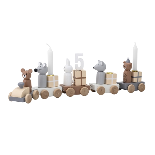 Bloomingville Mini Fødselsdagstog, Multi-color, MDF L38xH11xW5 cm