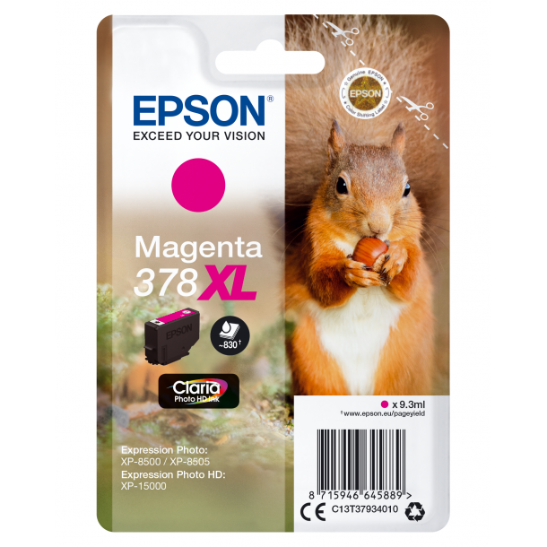 Epson T378 XL – C13T37934010 – Magenta 9,3 ml