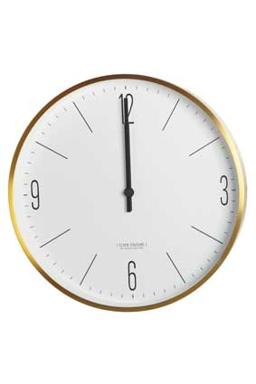 House Doctor Väggklocka, Clock Couture, guld/vit, dia.:30 cm