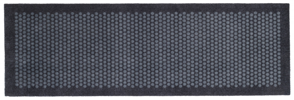 Tica Copenhagen Måtte/løber i polyamid, 67x200 cm, dot design, blue/grey Billede af Tica Copenhagen Måtte/løber i polyamid, 67x200 cm, dot design, blue/grey