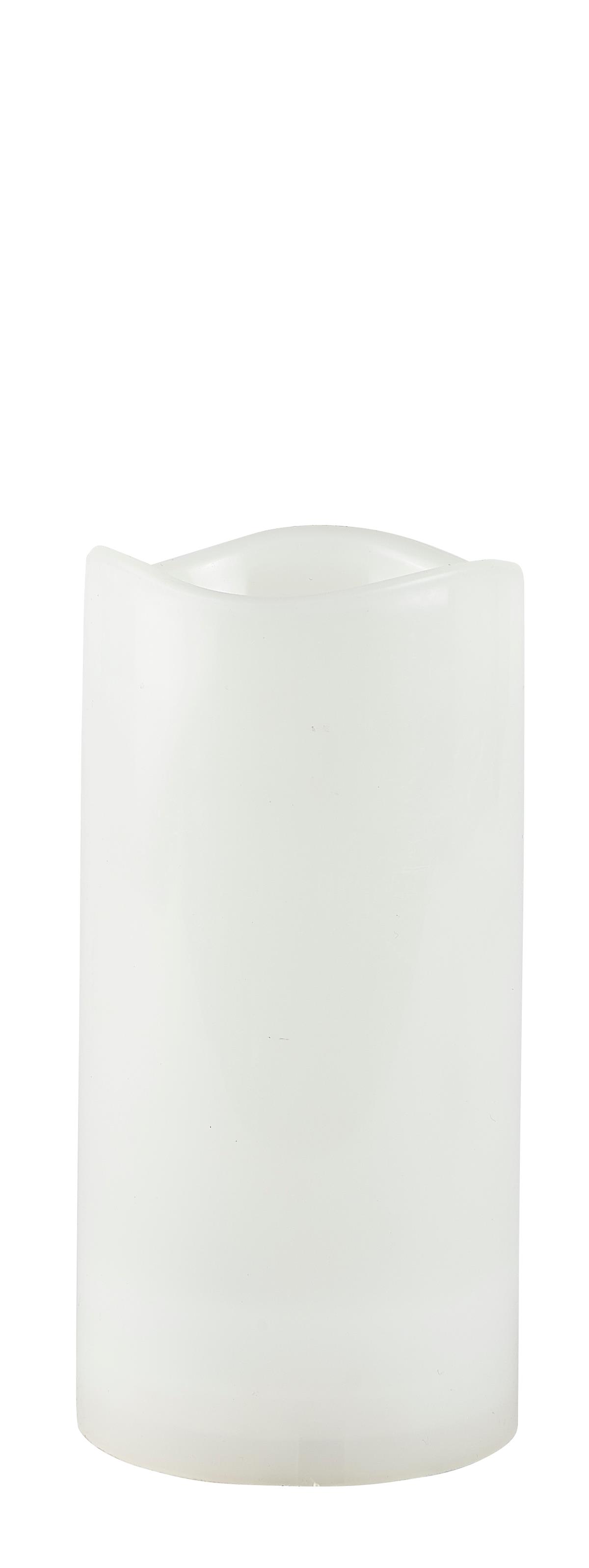 Villa Collection LED bloklys m. timer PP Hvid, Glat D 10 cm H 20 cm Billede af Villa Collection LED bloklys m. timer PP Hvid, Glat D 10 cm H 20 cm
