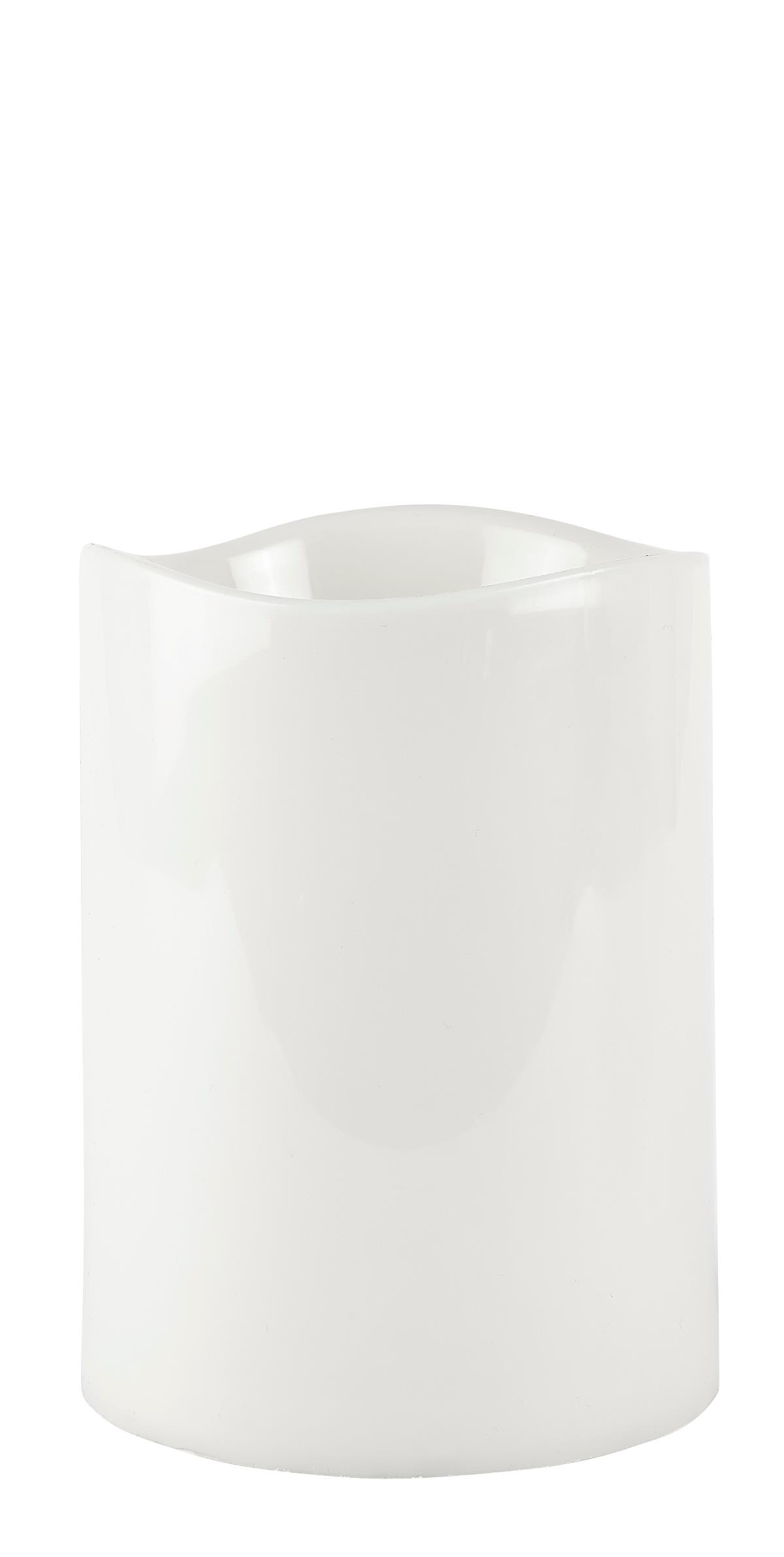 Villa Collection LED bloklys m. timer PP Hvid, Glat D 15 cm H 20 cm Billede af Villa Collection LED bloklys m. timer PP Hvid, Glat D 15 cm H 20 cm