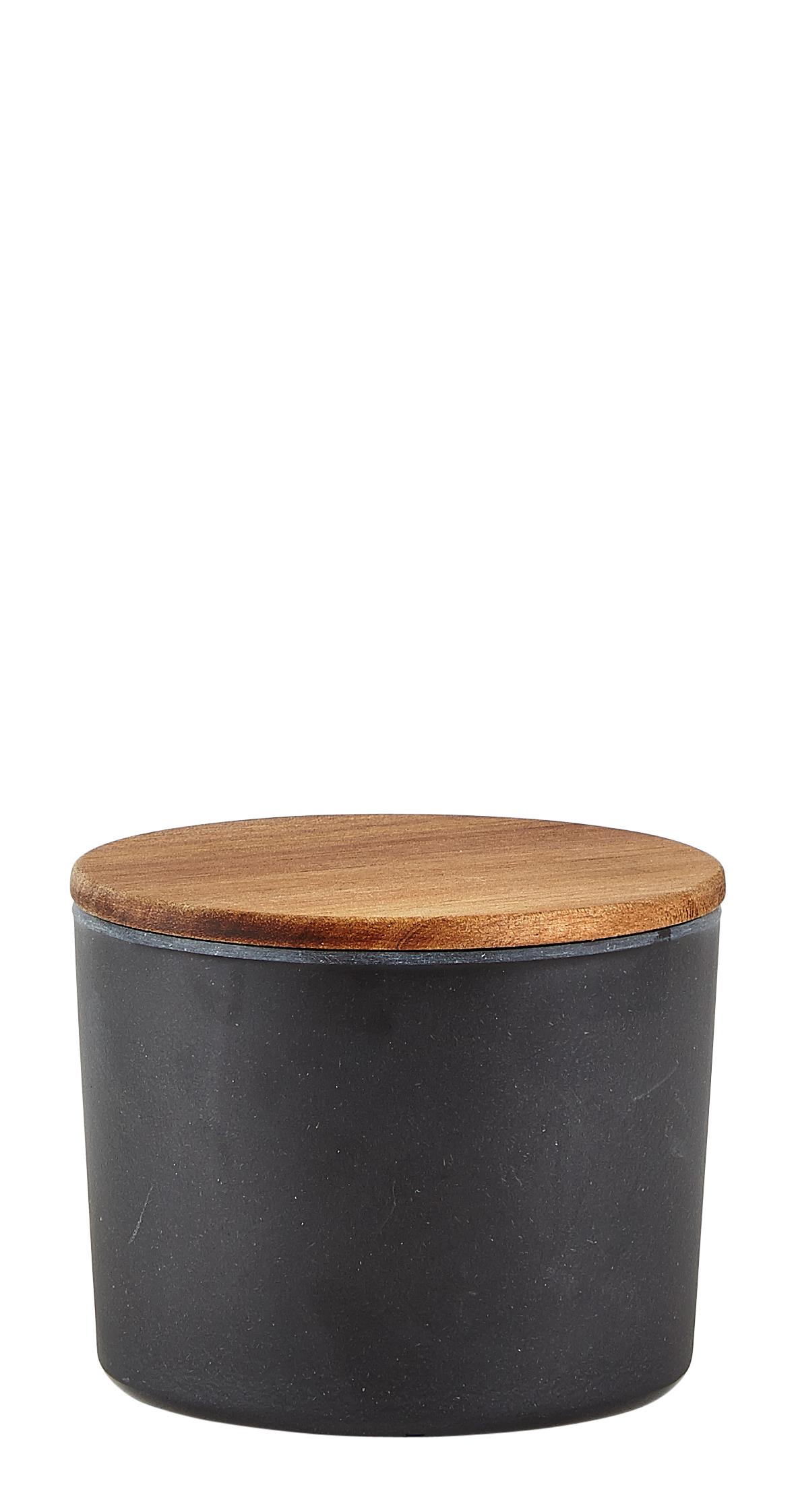 Bovictus A/S Villa Collection Opbevaringskrukke m. låg Bambus / Akacietræ Sort