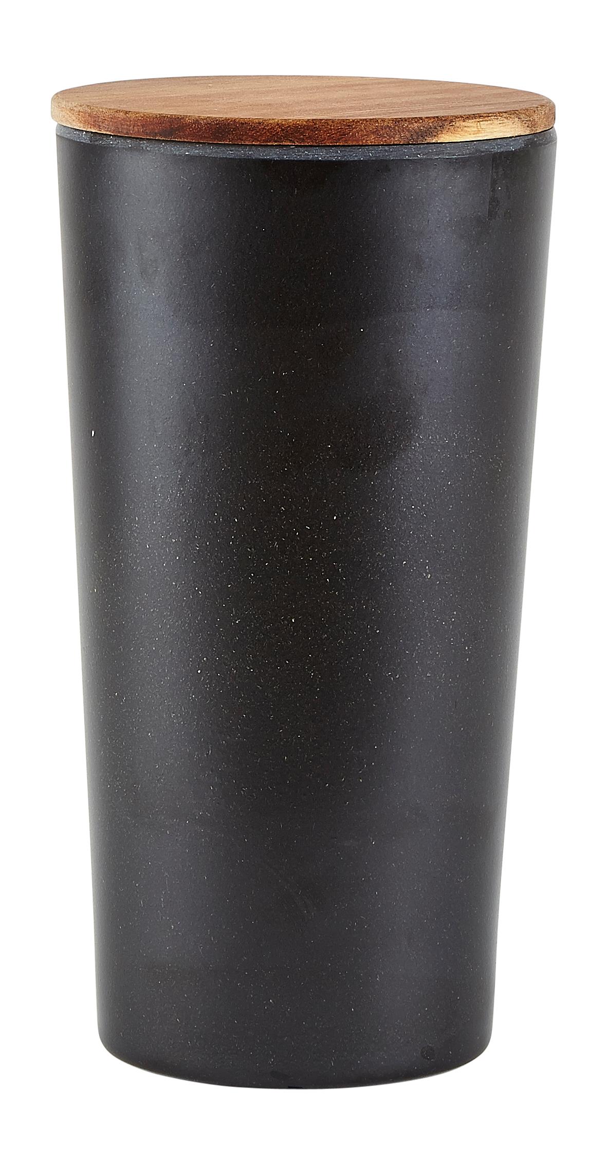 Bovictus A/S Villa Collection Opbevaringskrukke m. låg Bambus / Akacietræ Sort