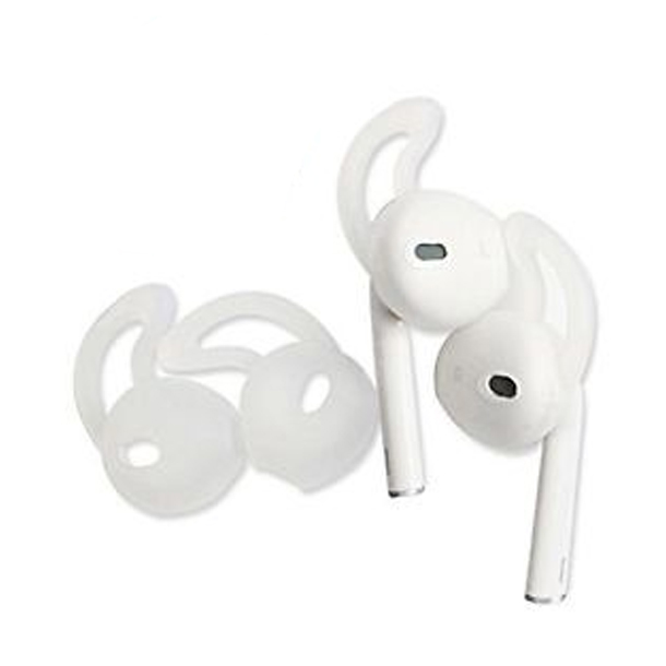 Silikon cover för in-ear pods och hörlurar Earphone with hook Vit